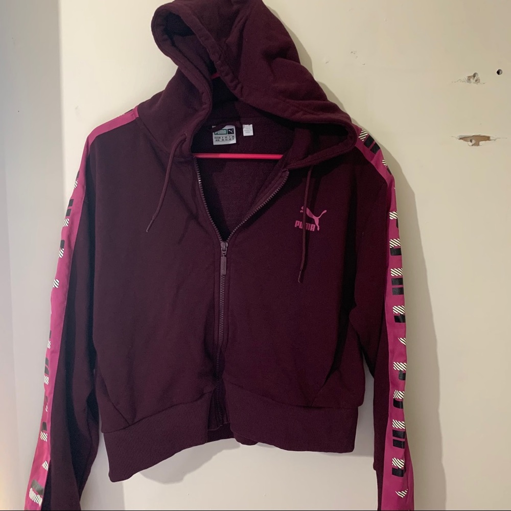 Puma full zipper crop top